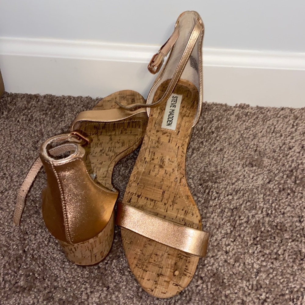 Steve Madden short block heels worn once